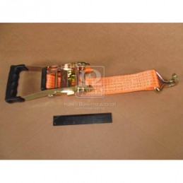 Стяжка груза 5t трещотка прорезиненая ручка лента 50mm.x0.5m  крюк  DK-3946