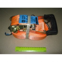 Стяжка груза 3t. 50mm.x12m.(0.5+11.5) прорезиненая ручка