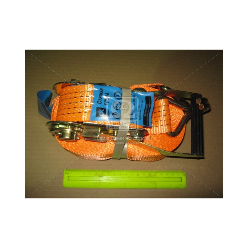 Стяжка груза 3t. 50mm.x14m.0.5+13.5 пластиковая ручка  DK-3918