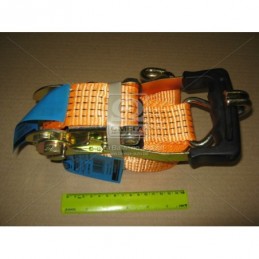 Стяжка груза 3t. 50mm.x6m.(0.5+5.5) прорезиненая ручка  DK-3902