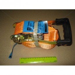 Стяжка груза 3t. 50mm.x8m.(0.5+7.5) прорезиненая ручка  DK-3903