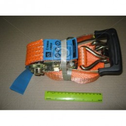 Стяжка груза 5t. 50mm.x6m.(0.5+5.5) прорезиненая ручка DK-3908